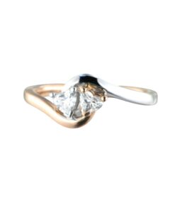 Anillo Diamante Corazón Oro Blanco Rosa 0,36ct Dream Gems 462915