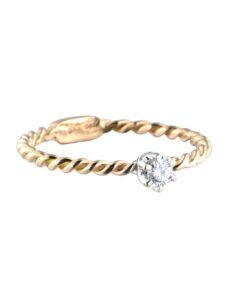 Anillo Oro Rosa Blanco Diamante 0,10ct Dream Gems 462115