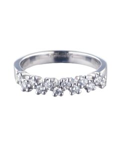 Anillo Tiara Oro Blanco Diamante 0,30ct Dream Gems 562412