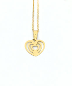 Collar Colgante Corazón Oro Amarillo 40 Cm M-111323