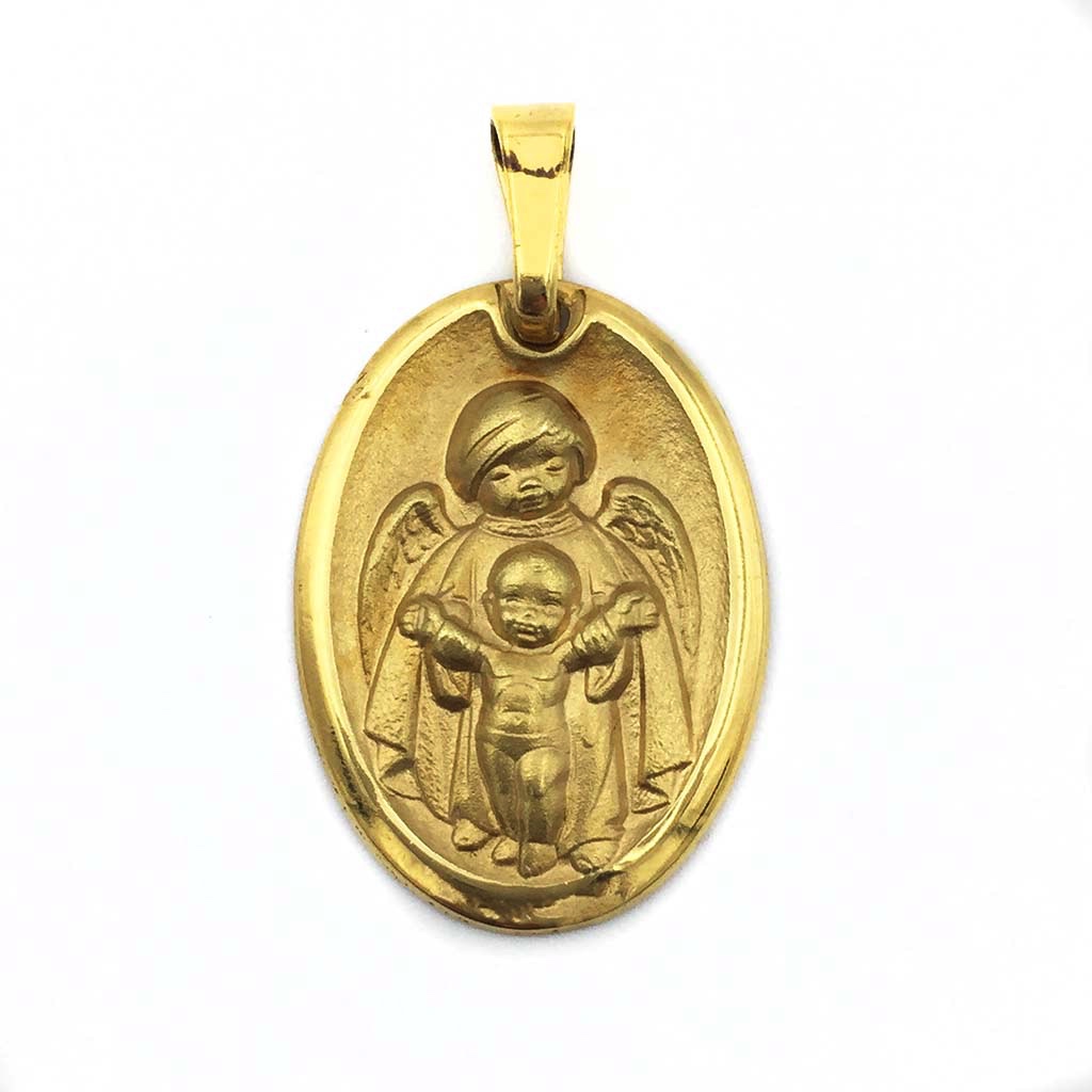 Medalla Ángel de la Guarda Oro 000310210 elaborada en Oro amarillo