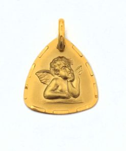 Medalla Triangular Ángel Guarda Oro Amarillo Argyor 1110454