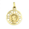 Medalla Calada Virgen Niña Oro Amarillo
