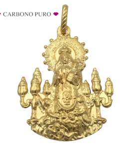 Virgen de Gracia Medalla Oro Amarillo Silueta