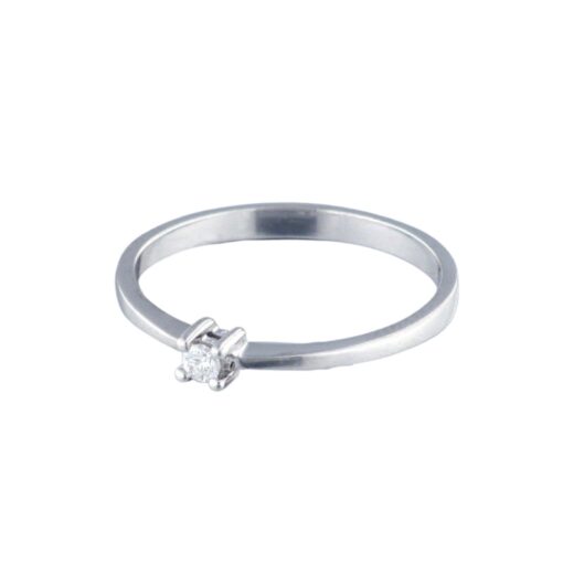 Anillo Diamante Oro Blanco Brillante 0,05ct Dream Gems 351812