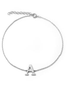 Pulsera Plata Diamante Letra Inicial Nombre Mont Petit Diamant PUP