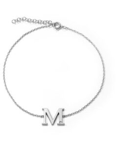 Pulsera Plata Diamante Letra Inicial Nombre Mont Petit Diamant PUP