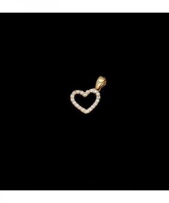 Corazón Colgante Mujer Oro Amarillo Circonita Amor M-1089662B