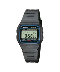 Casio Reloj Digital Basic Clásico Resistente Negro F-91W-1YEG