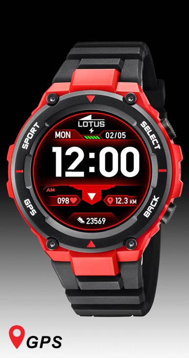Lotus Smartwatch Smartime 50024/1 Rojo Caucho GPS Hombre