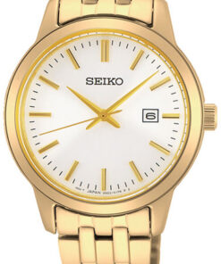Seiko Reloj Mujer Neo Classic Cuarzo Dorado Elegante SUR412P1