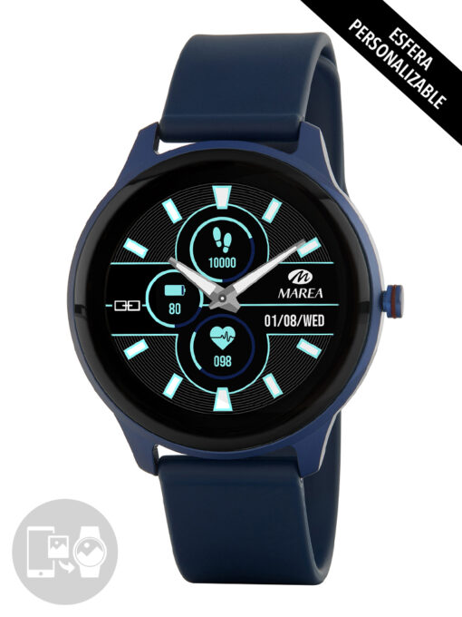 Marea B61001/2 Smartwatch Azul Silicona Unisex Pulsera Actividad