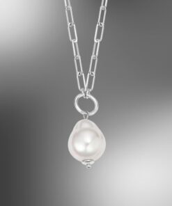 Lotus Silver Collar Mujer Perla Eslabones Plata Circonita Pearl LP3408-1/1
