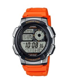 Casio Reloj Hombre Digital Naranja Sumergible 10 ATM AE-1000W-4B