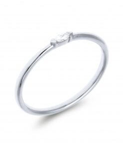 Anillo Compromiso Oro Blanco Diamante 0,06ct Dream Gems 600612