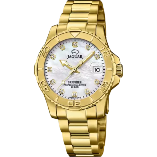 Jaguar J898/1 Reloj Mujer Acero Dorado Sumergible 20 ATM Woman