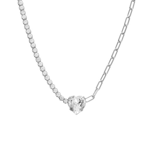Collar Corazón Colgante Plata Victoria Cruz Swarovski® A4427-07HG