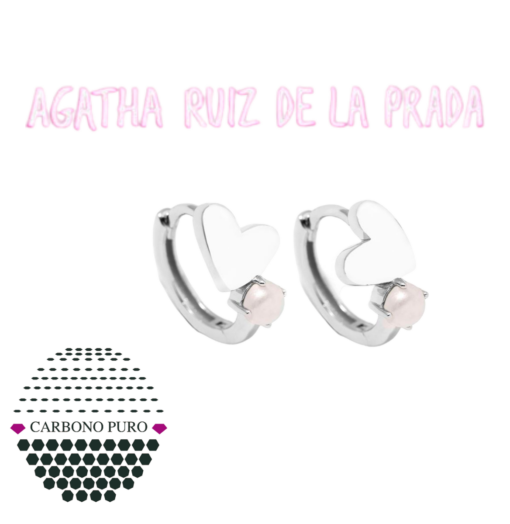 Agatha Ruiz Prada 005CHAN Pendientes Criollas Chanel Plata Perla