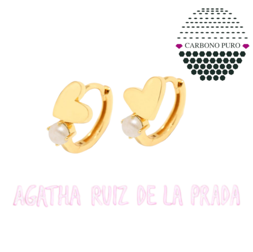 Agatha Ruiz Prada 025CHAN Pendientes Dorado Criollas Plata Perla