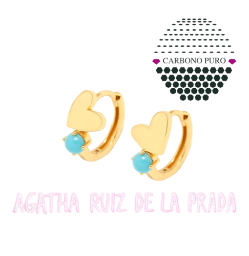 Agatha Ruiz Prada 035CHAN Pendientes Dorado Criollas Plata Turquesa