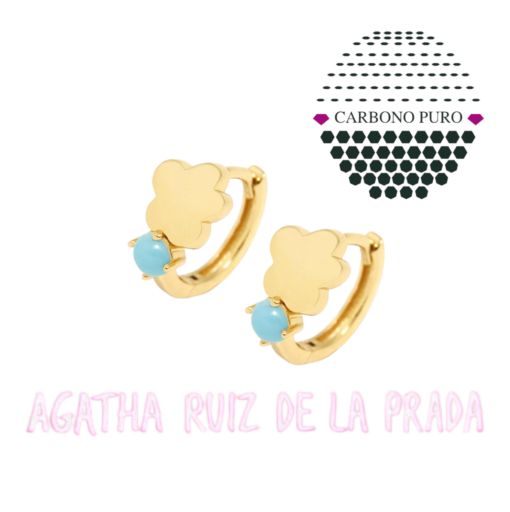 Agatha Ruiz Prada 040CHAN Pendientes Dorado Criollas Plata Turquesa