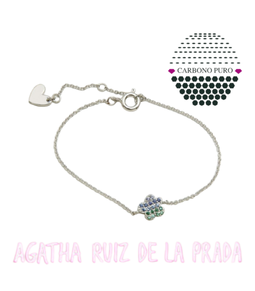 Agatha Ruiz Prada 310RAI Pulsera Plata Azul Verde Circonitas Niña