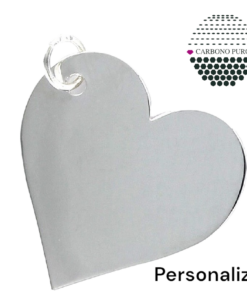 Corazón Colgante Plata 25mm Unisex Personalizable Amor 9100592