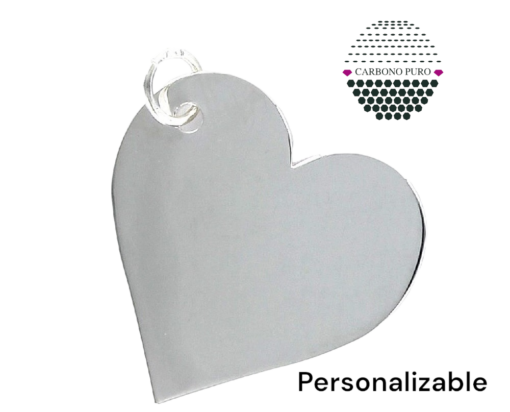 Corazón Colgante Plata 25mm Unisex Personalizable Amor 9100592