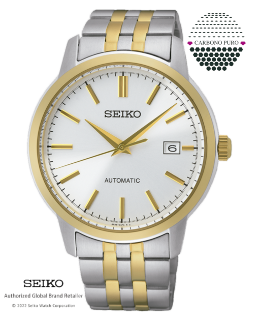 Seiko SRPH92K1 Reloj Neo Classic Automático Números Grandes Bicolor