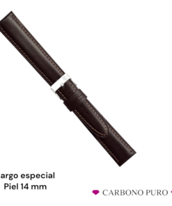 Correa Piel Genérica Compatible Largo Especial Marrón 14 mm 1250