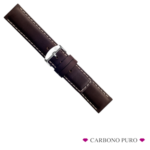 Correa Piel Genérica Compatible Watch Color Marrón mm 1410