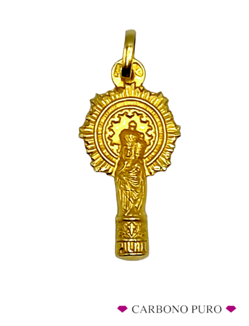 Virgen de Pilar Medalla Oro Amarillo Pilarica PILAR3