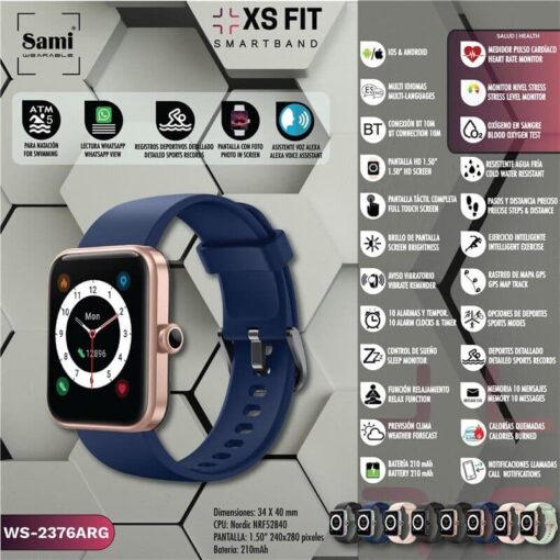Sami Reloj Actividad Smartwatch Color WS-2376 Unisex