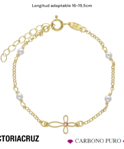 COMUNIÓN PULSERA CRUZ PERLA COMUNIÓN PULSERA CRUZ SWAROVSKI A4547-26DP-CARBONO PURO