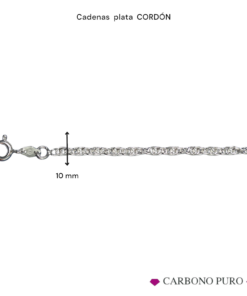 CADENA PLATA CORDÓN GF.0,25 CARBONO PURO