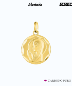 MEDALLA COMUNIÓN VIRGEN NIÑA MEDALLA ARGYOR 20713 CARBONO PURO