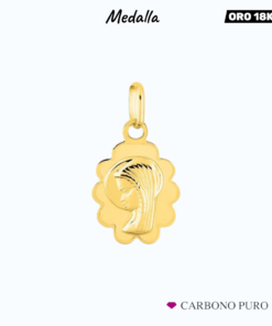 MEDALLA VIRGEN NIÑA ONDAS MEDALLA ARGYOR 20805 CARBONO PURO-