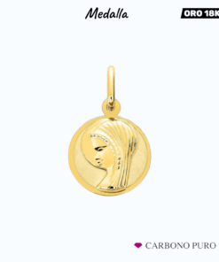 MEDALLA VIRGEN NIÑA REDONDA MEDALLA ARGYOR 20888 CARBONO PURO-