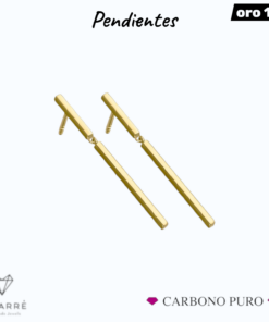 GB1760A.00 PENDIENTES LECARRÉ CARBONO PURO