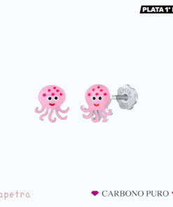 PENDIENTES NIÑA PULPO NARANJA LA PETRA CARBONO PURO 11409R6,5X7,5mmLA PETRA CARBONO PURO 11409R6,6X7,5mm