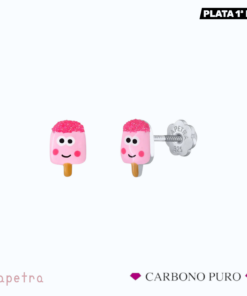 PENDIENTES NIÑA LA PETRA CARBONO PURO 11803LP6X9mm 11 LA PETRAHELADO ROSA LA PETRA CARBONO PURO 11804R5X7,5mm