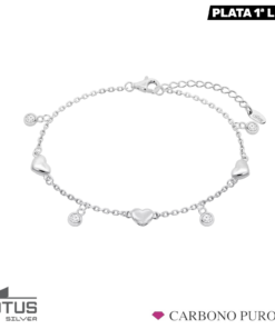 LP3942-2-1 CARBONO PURO LOTUS SILVER pulsera-