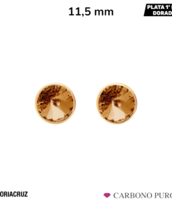 PENDIENTES TOPAZ VICTORIA CRUZ DORADO 11,5MM A2520-06DT PENDIENTES VICTORIA CRUZ CARBONO PURO