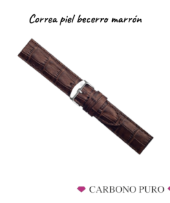 115003 correa piel marrón CARBONO PURO