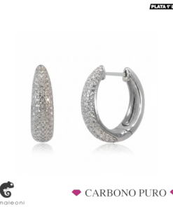 PENDIENTES AROS OVAL CIRCONITAS WP140_AR AROS CIRCONITA CAMALEONI CARBONO PURO