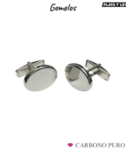 GEMELOS PLATA OVALADOS 