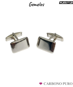 GEMELOS PLATA RECTÁNGULOS 