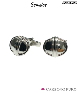 GEMELOS PLATA OVALO