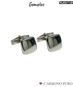 GEMELOS PLATA CUADRADOS 