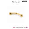 PIERCING CEJA BOLAS ORO AMARILLO